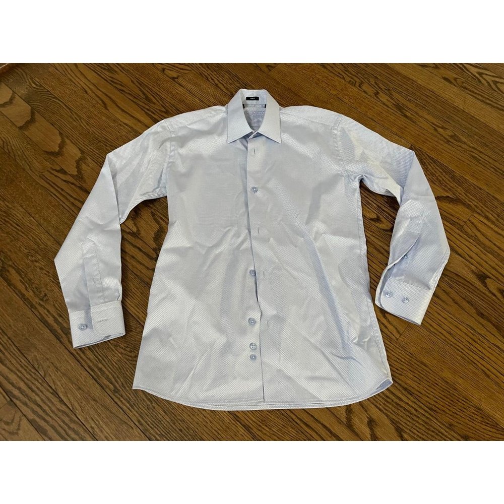 Ragazzo Slim Fit Boys Blue Dress Shirt - Size 14